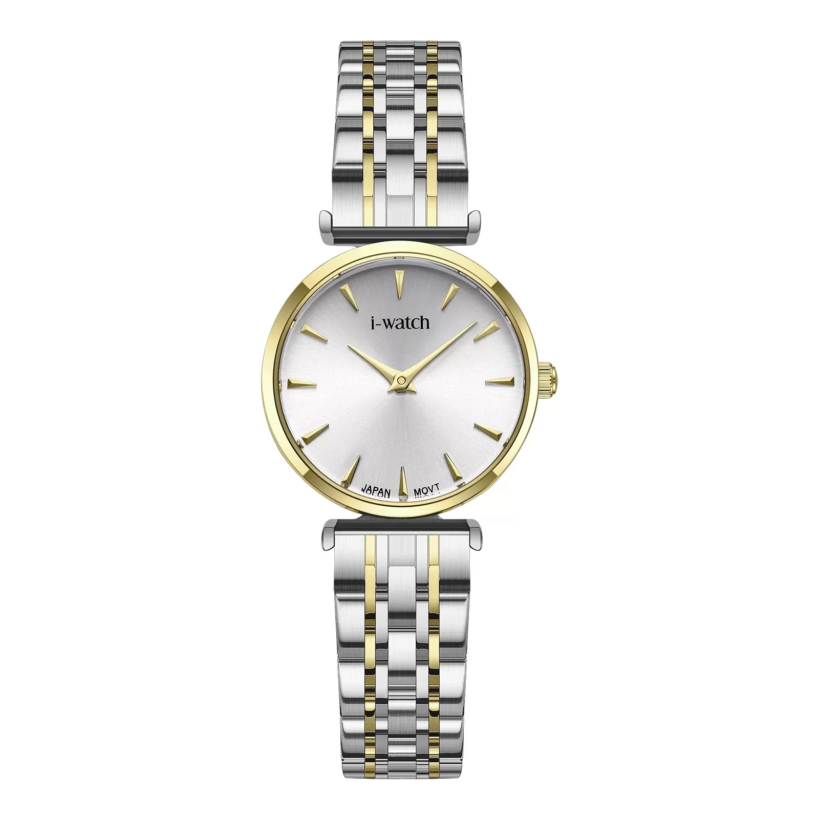 ساعت مچی زنانه iWatch مدل 190293L بند استیل طلایی