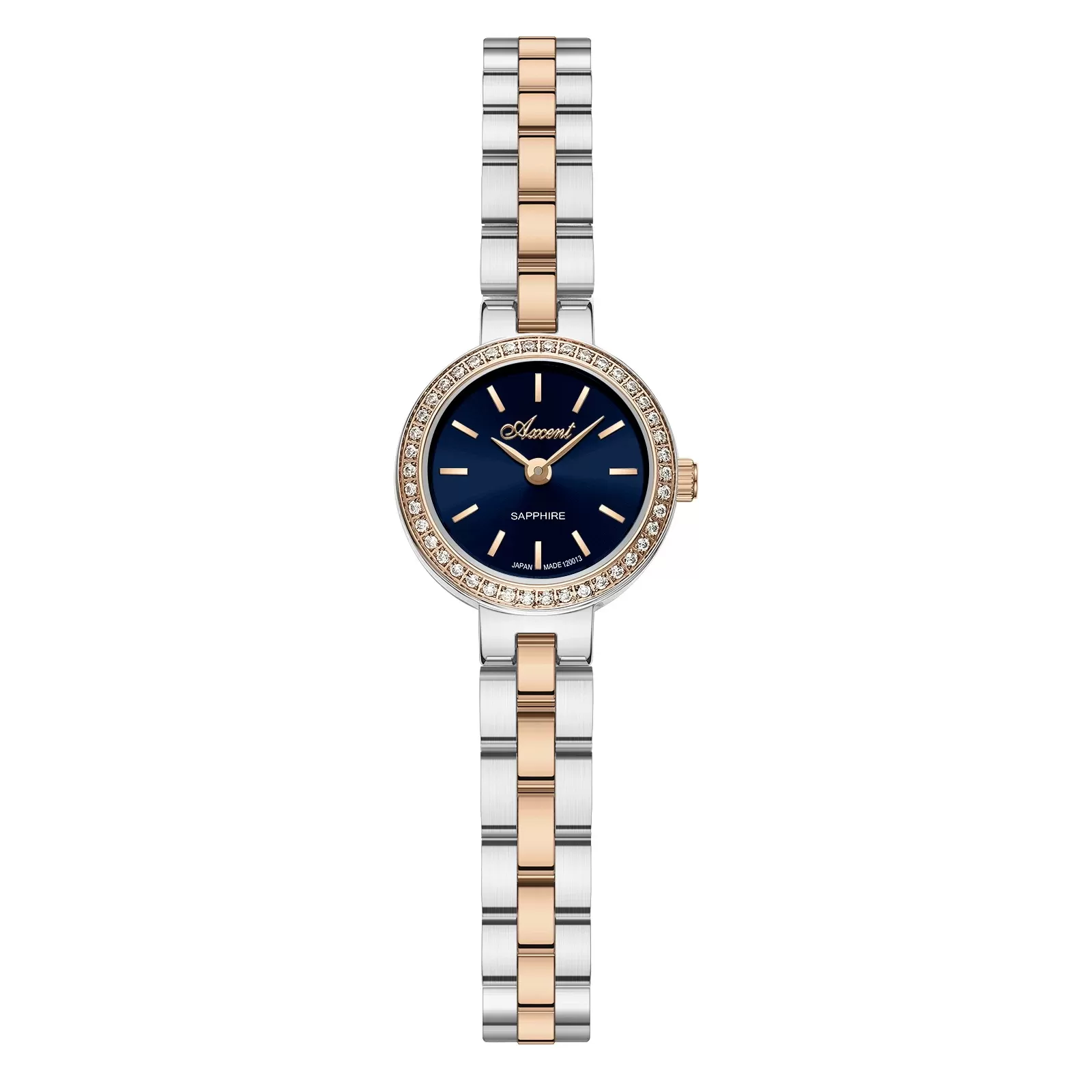 ساعت مچی زنانه اکسنت مدل AX120013L بند استیل رزگلد
