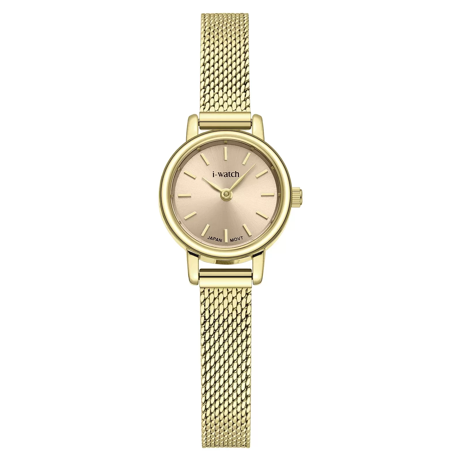 ساعت مچی زنانه برند iWatch مدل 190338L بند استیل طلایی