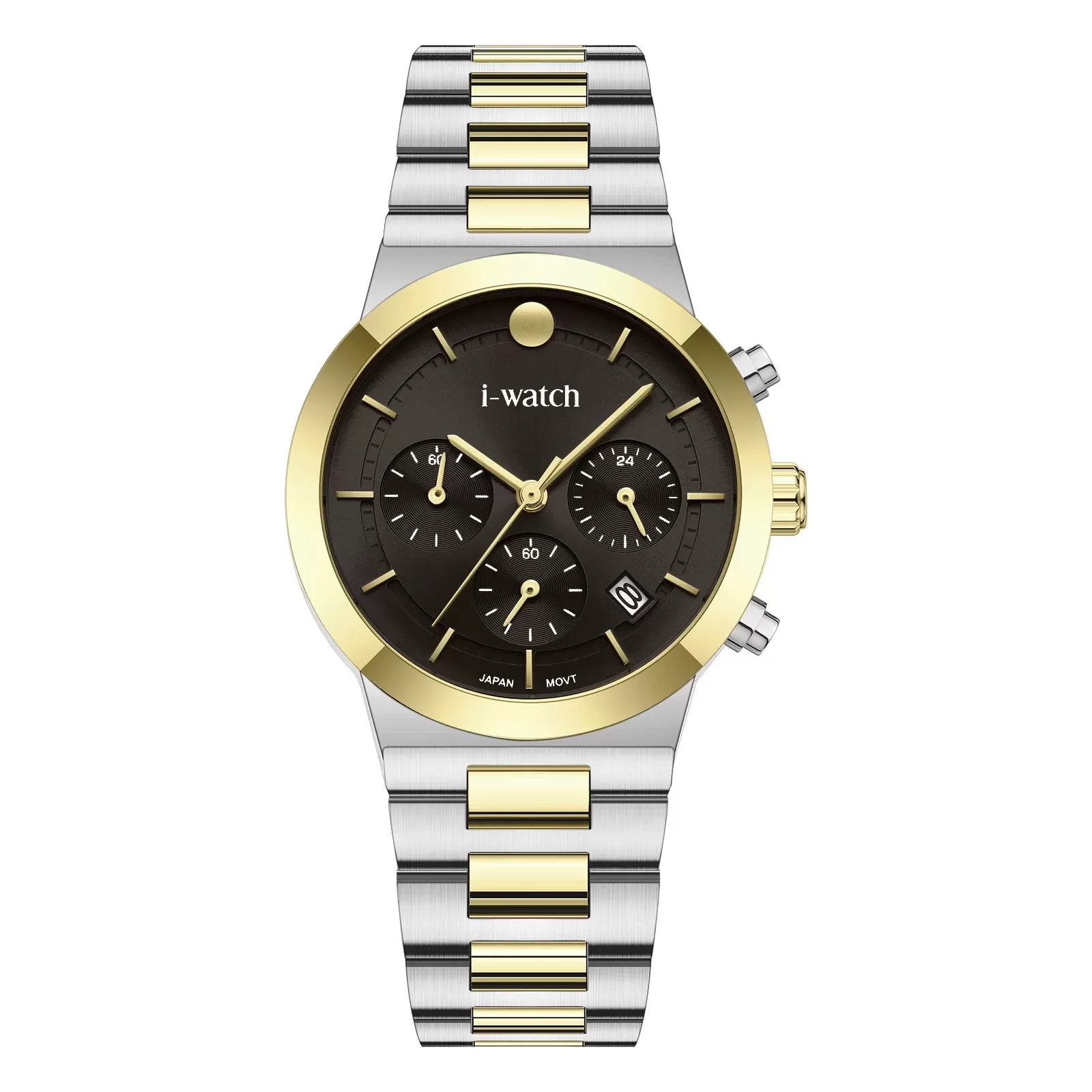 ساعت مچی iWatch مدل 190321L بند استیل طلایی