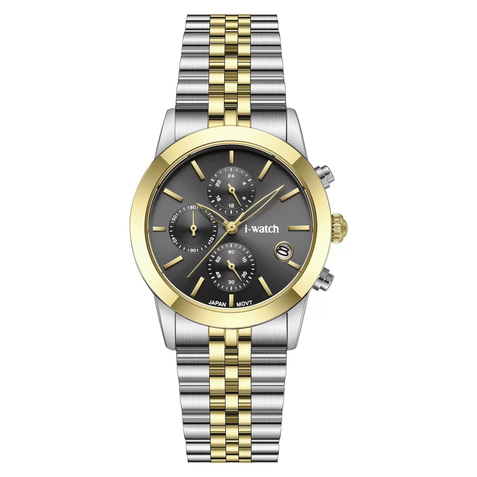 ساعت مچی iWatch مدل 190323L بند استیل طلایی