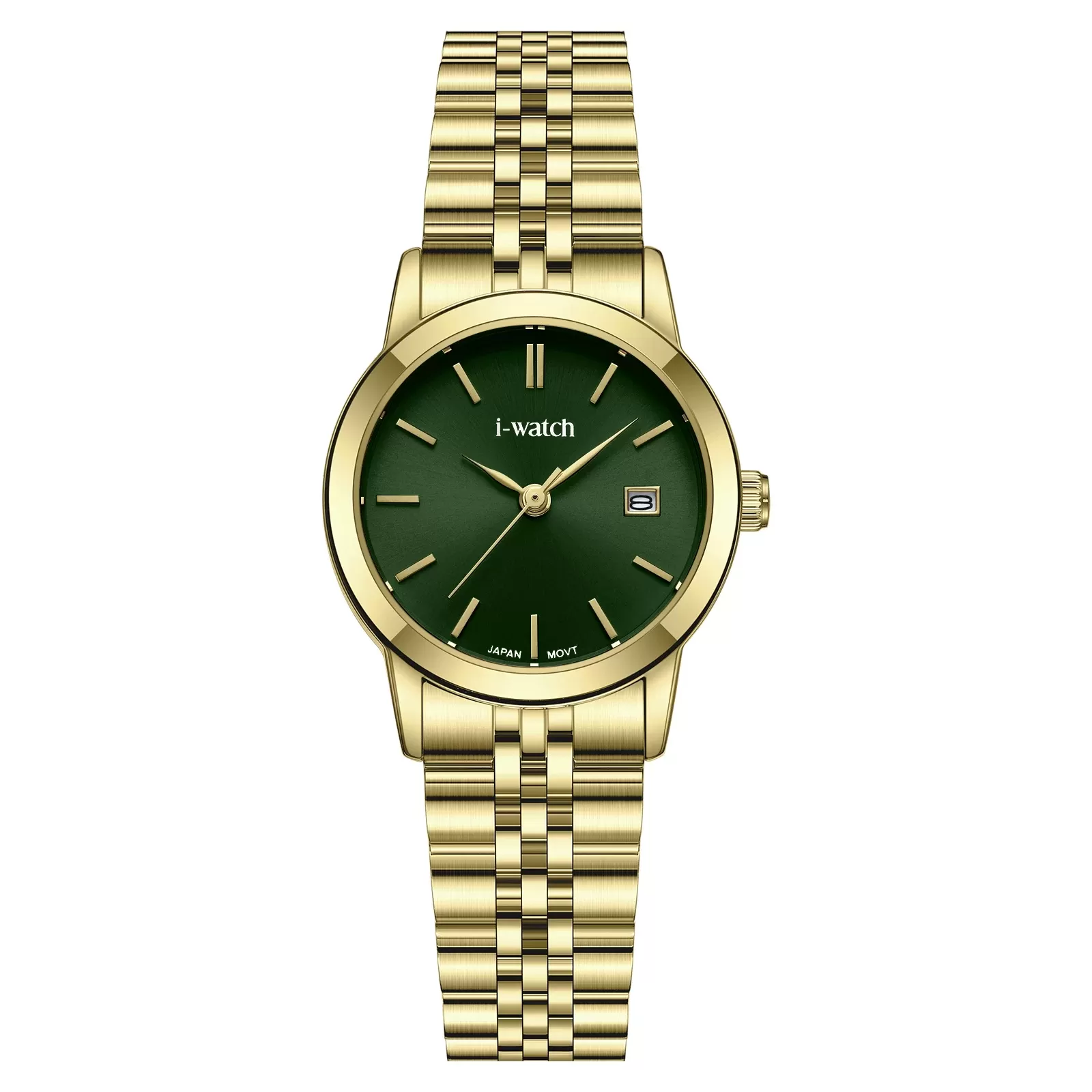 ساعت مچی iWatch مدل 190334L بند استیل طلایی