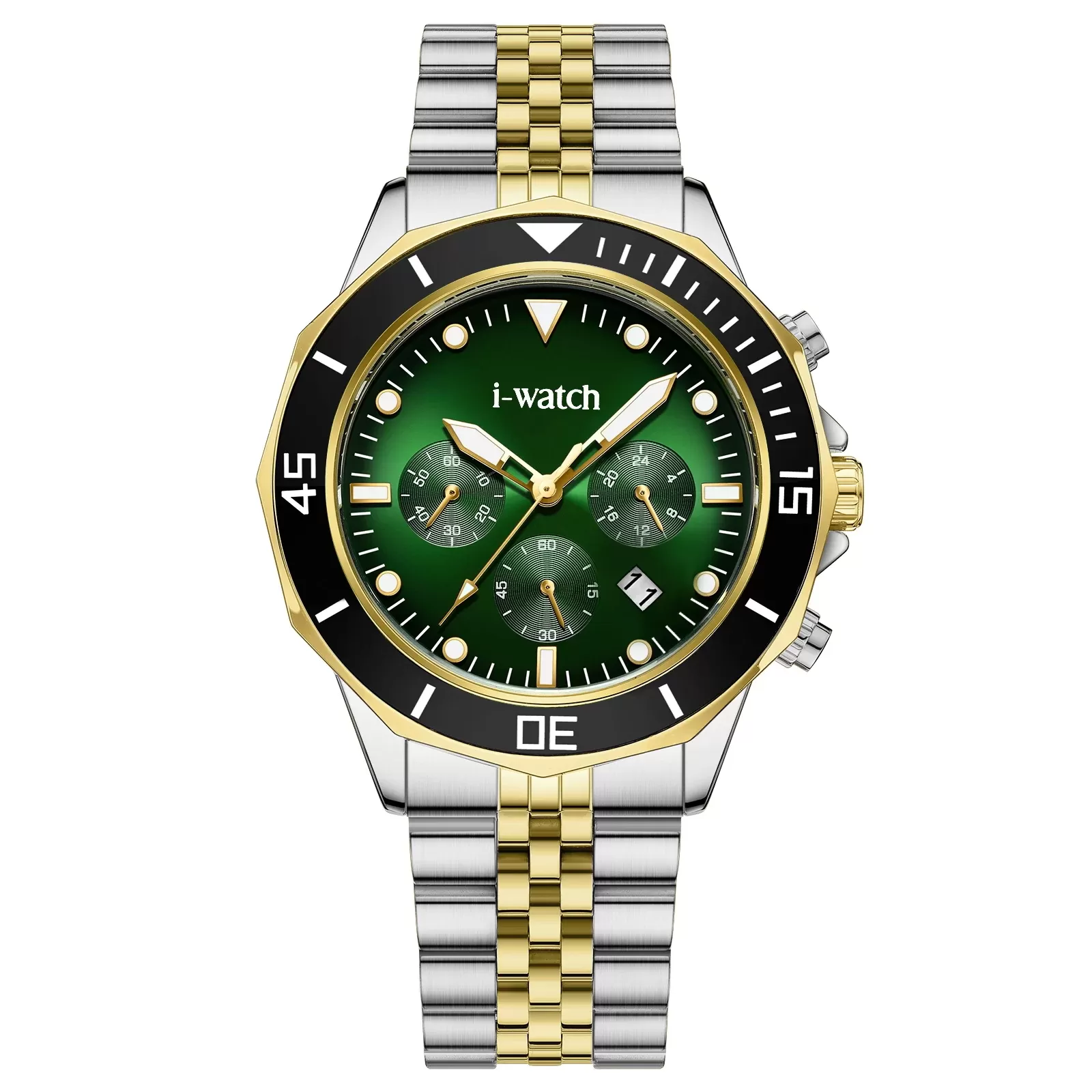 ساعت مچی مردانه iWatch مدل 190302M دو رنگ استیل