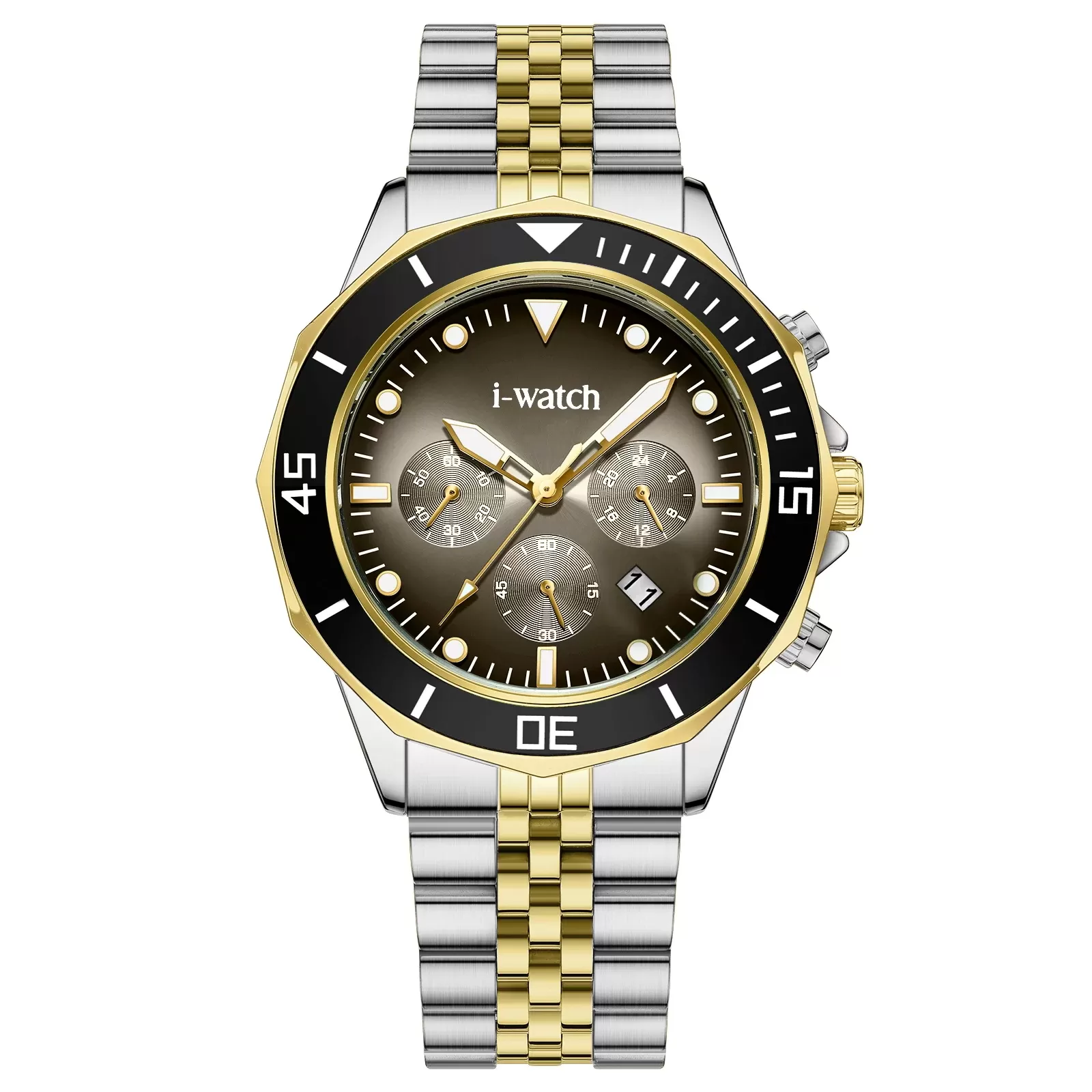 ساعت مچی مردانه iWatch مدل 190302M دو رنگ استیل