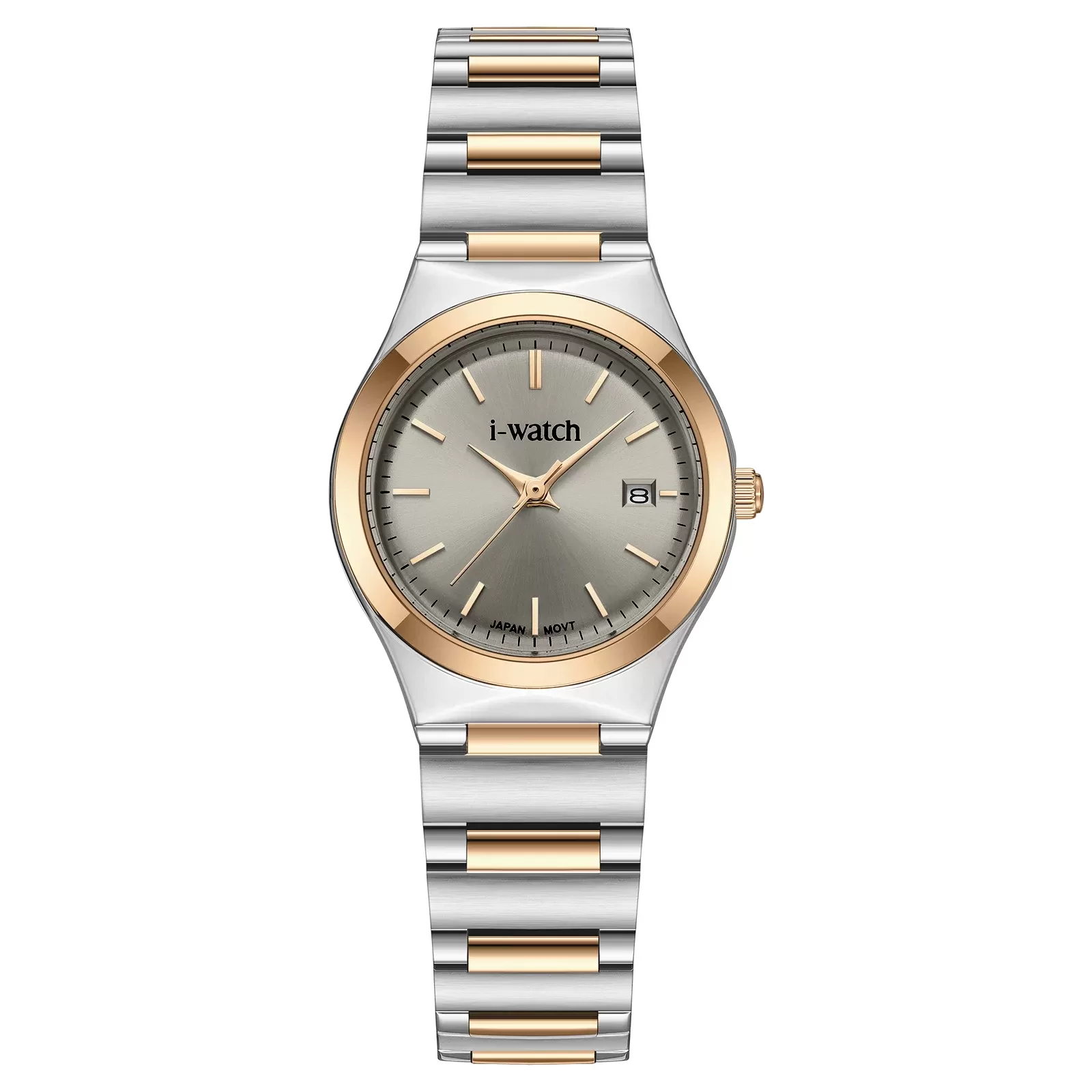 ساعت مچی iWatch مدل 190330L بند استیل طلایی
