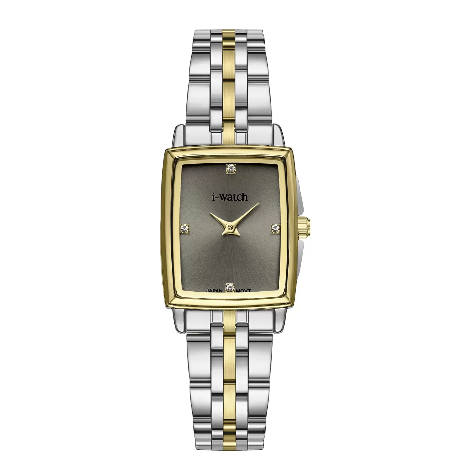 ساعت مچی زنانه iWatch مدل 190288L بند استیل طلایی