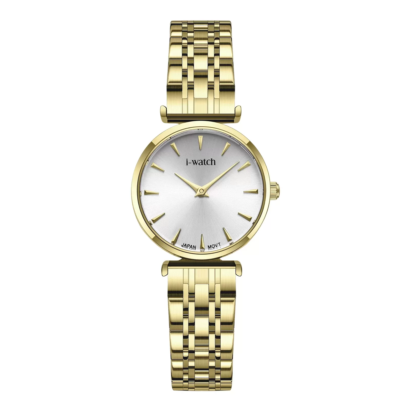 ساعت مچی زنانه iWatch مدل 190293L بند استیل طلایی