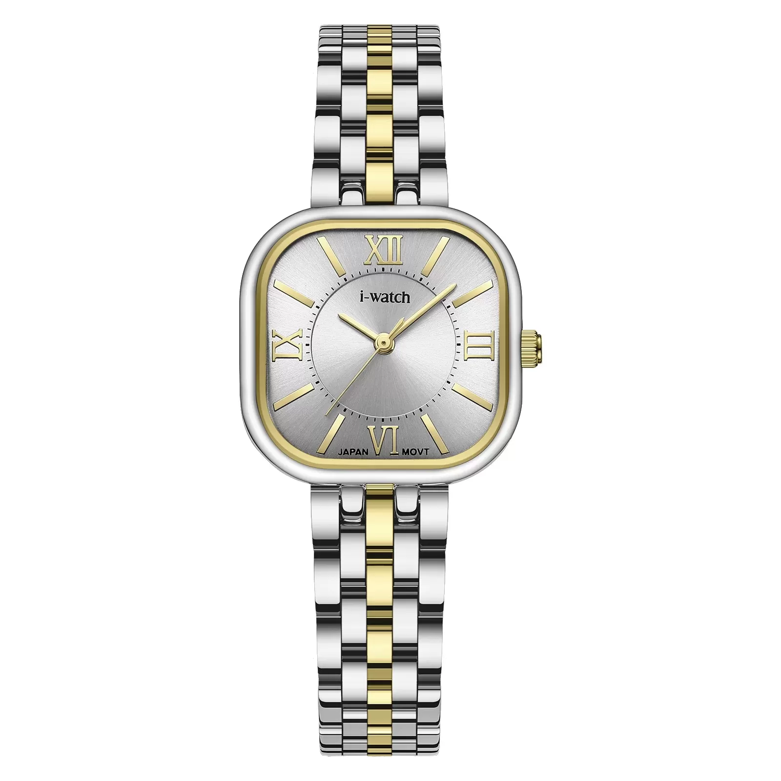 ساعت مچی زنانه iWatch مدل 190287L طلایی بند استیل