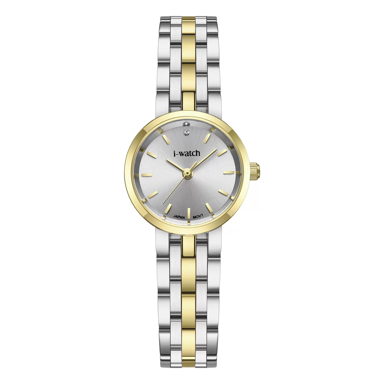 ساعت مچی زنانه برند iWatch مدل 190284L طلایی بند استیل