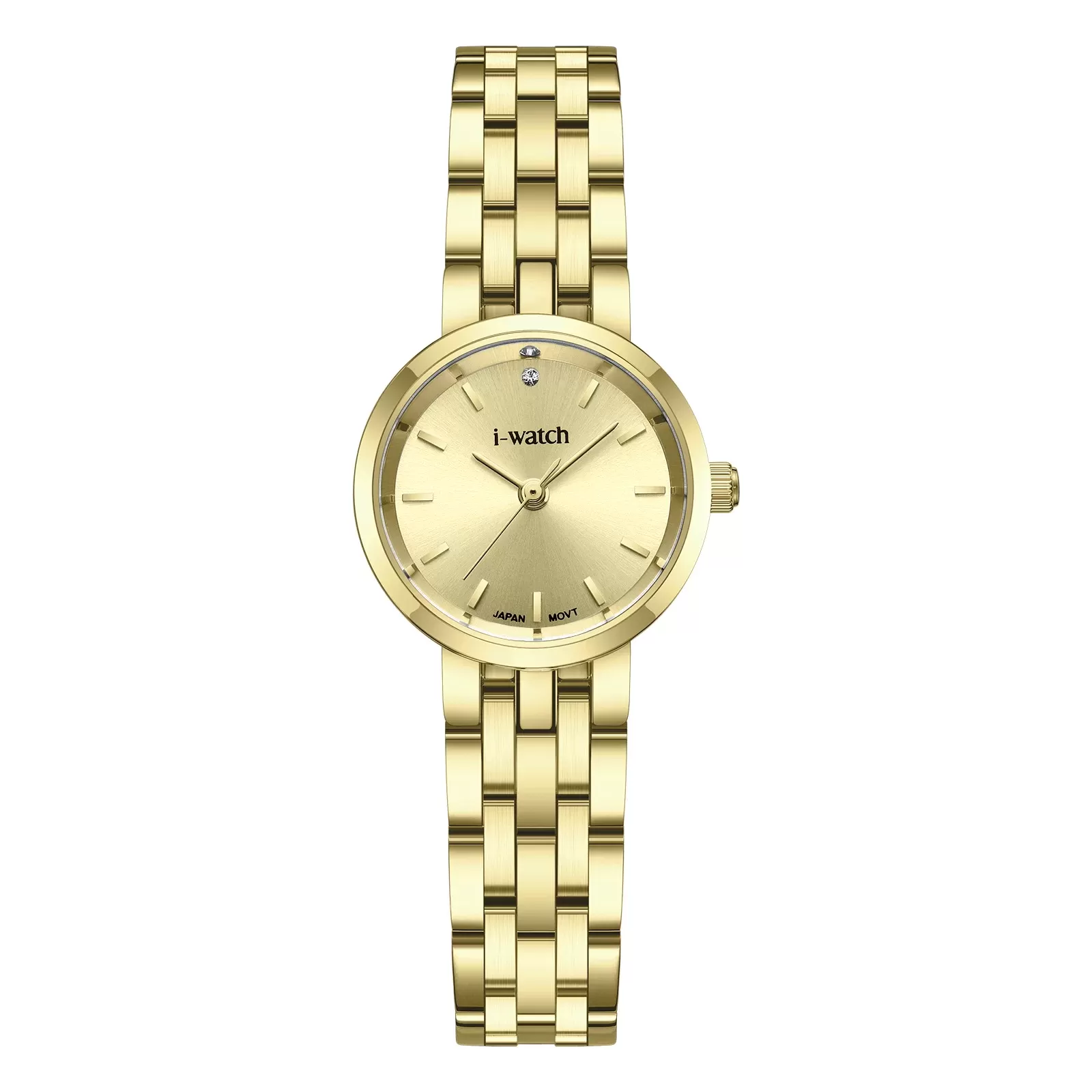 ساعت مچی زنانه برند iWatch مدل 190284L طلایی بند استیل