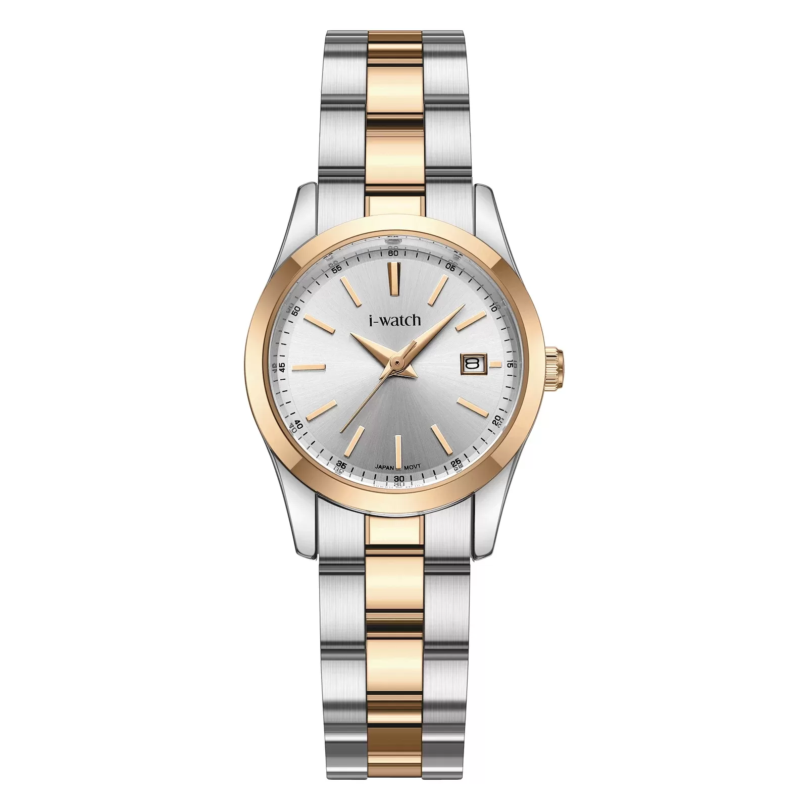 ساعت مچی iWatch مدل 190335L بند استیل طلایی