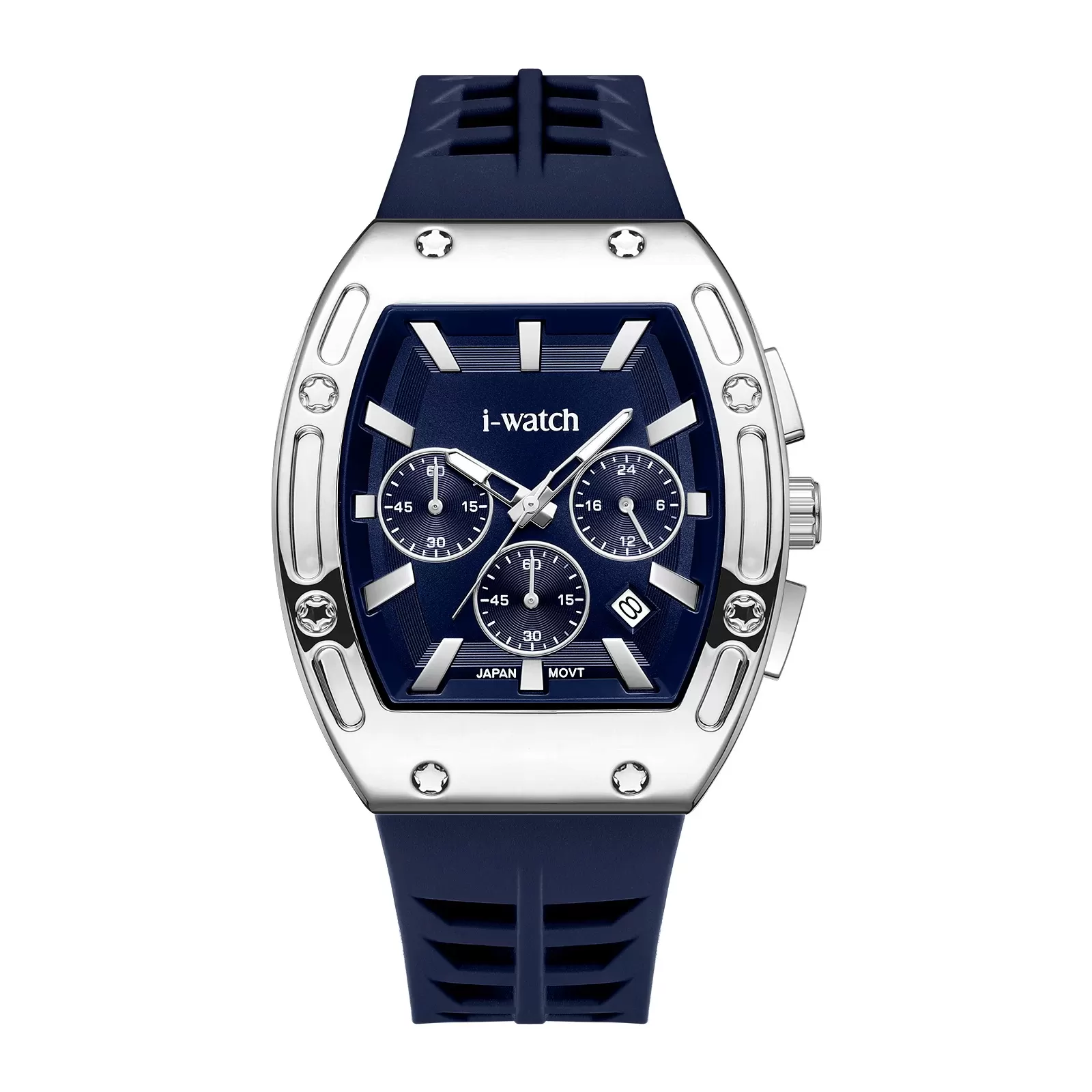 ساعت مچی iWatch مدل 190314M بند سیلیکونی سبز و بدنه طلایی