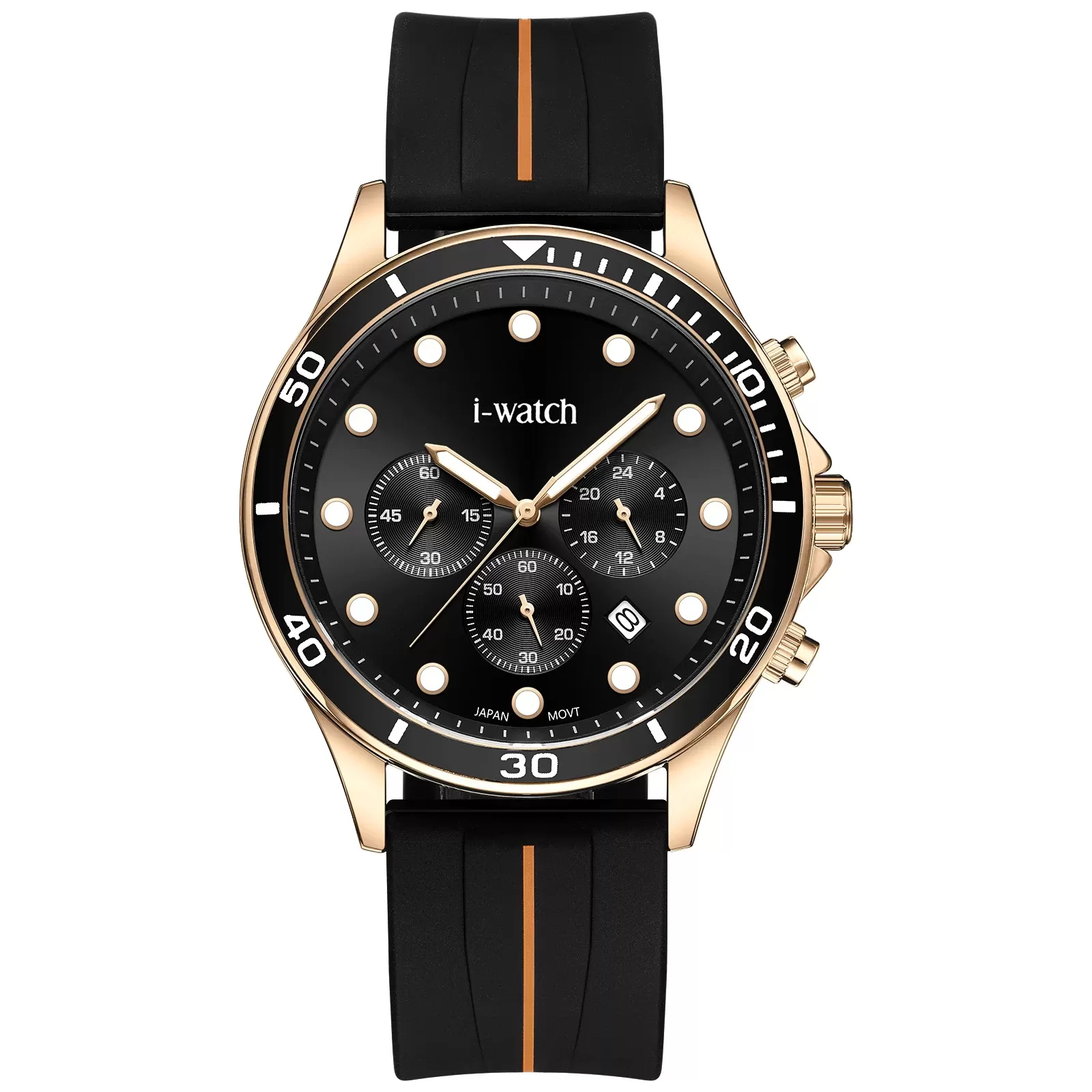 ساعت مچی مردانه برند iWatch مدل 190316M بند سیلیکونی سبز