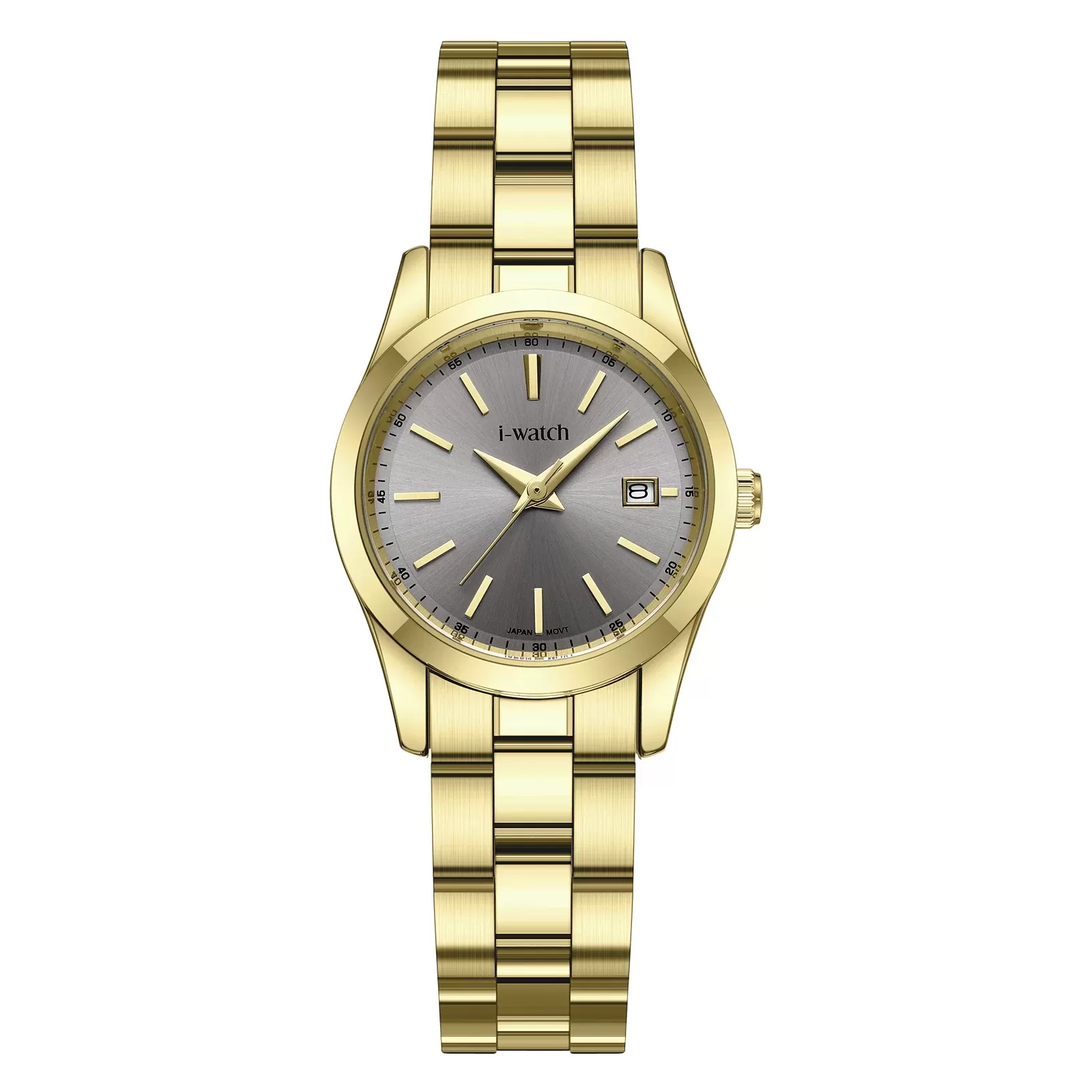ساعت مچی iWatch مدل 190335L بند استیل طلایی