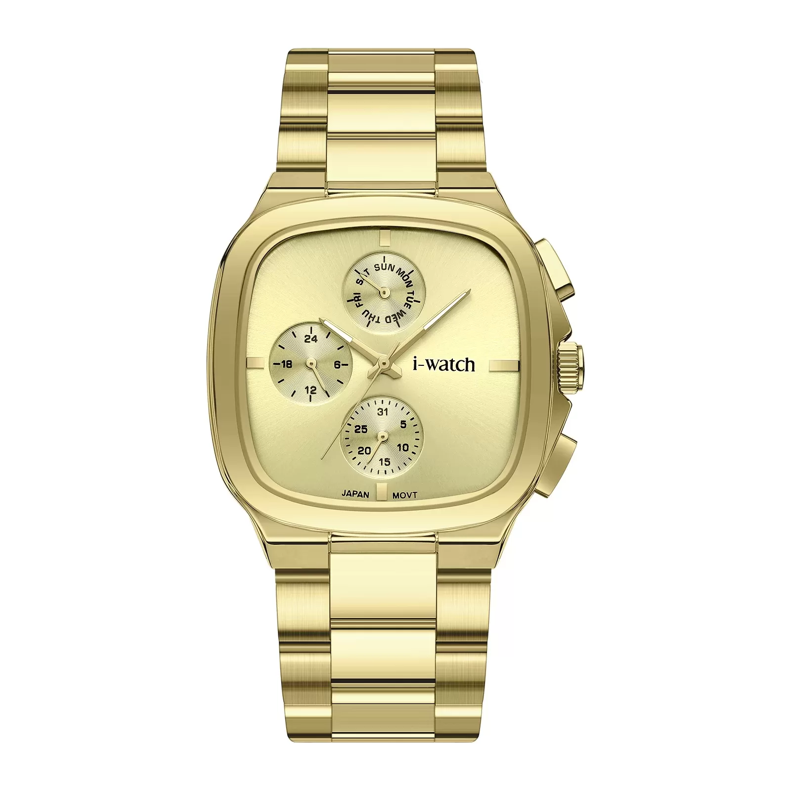 ساعت مچی iWatch مدل 190336M بند استیل طلایی